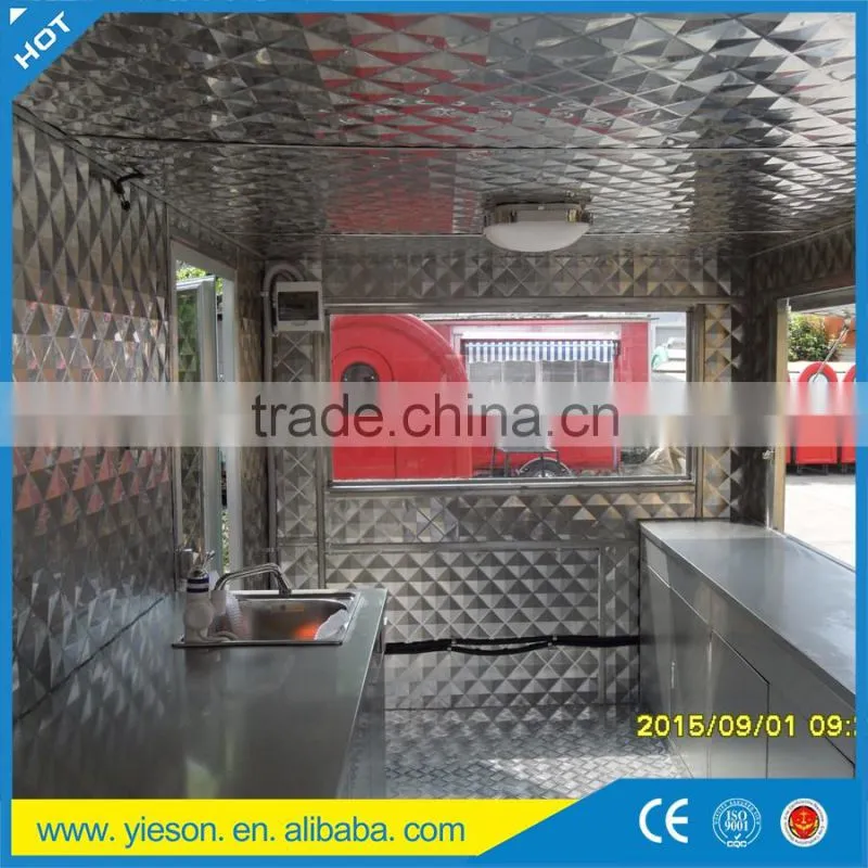 Heavy-duty china mobile food cart ice cream crepe van / Welcome to ask Yogurt truck food