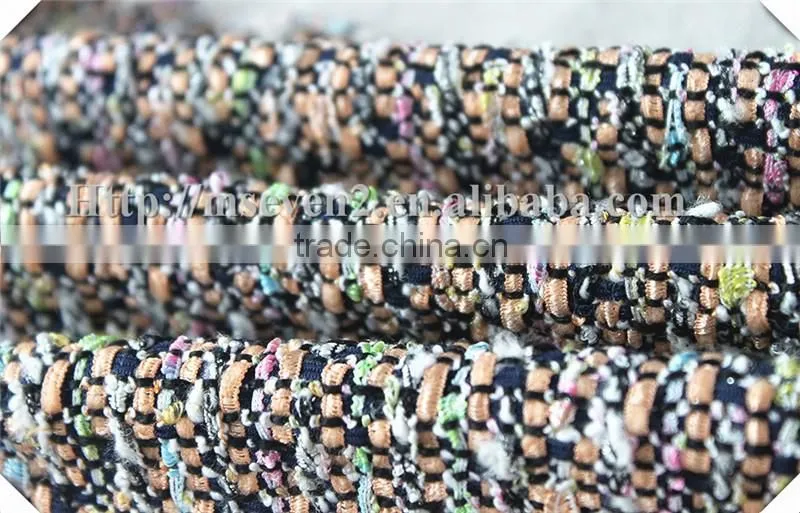 Houndstooth Polyester viscose wool fabric, 100% wool tweed fabric for formal wear