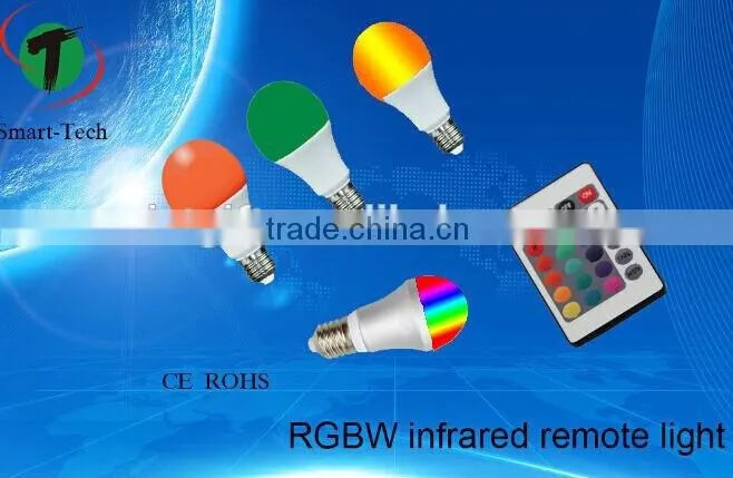 Energy saving flash light 3w (5w 7w 9w 12w) RGBW BULB LIGHTS with led remote control