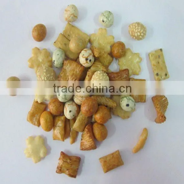 rice crackers mix wasabi peas
