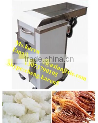 Sleeve-fish/Squid roll cutting and carving machine/High Quality Squid Roll Striping And Slicing Machine