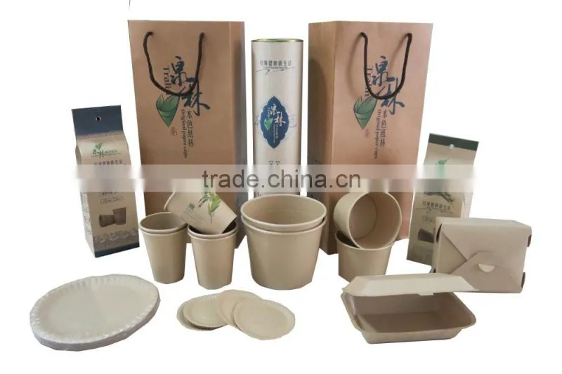 Unbleached disposable heat proof paper food packing box