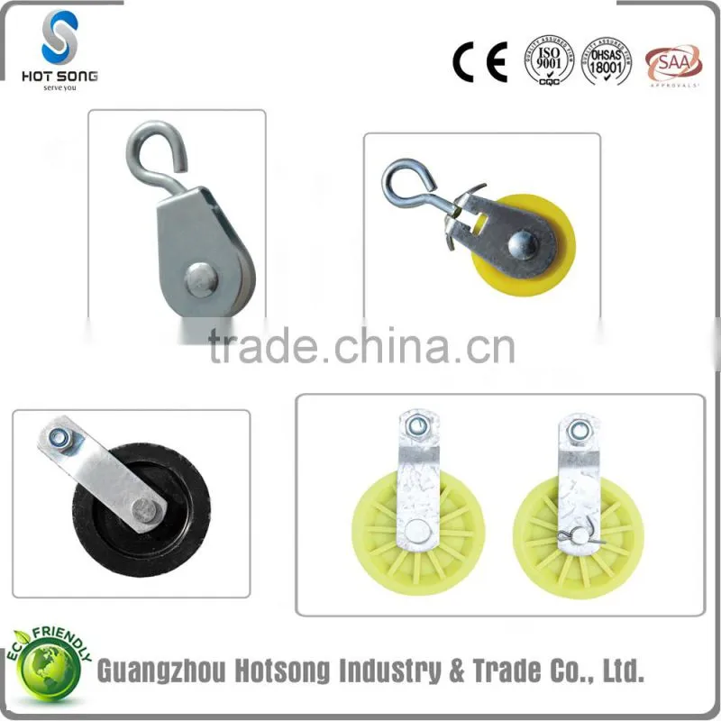 HS-P38 China manufacture galvanized iron nylon cable pulley for sale