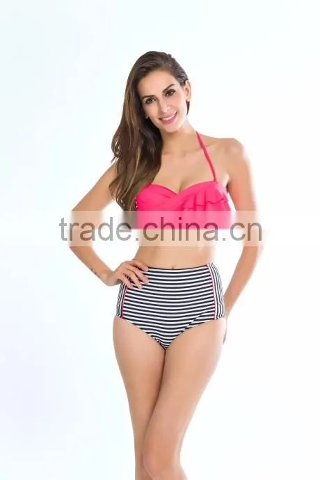 hot selling 2017 summer women high waist swim wear
