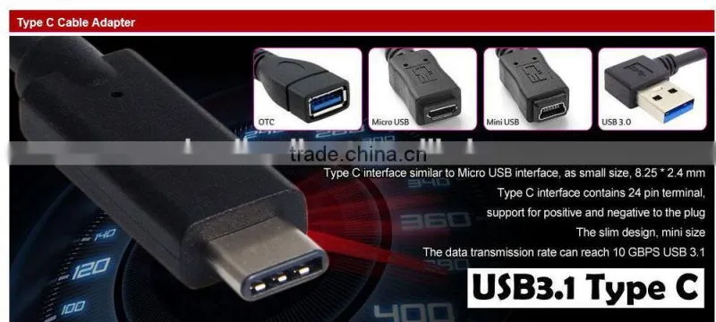 New 1M USB 3.0 to USB 3.1 Type C connector Male to Male Data Cable