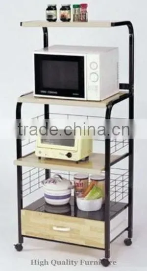 Metal microwave oven shelf storage stand organizer