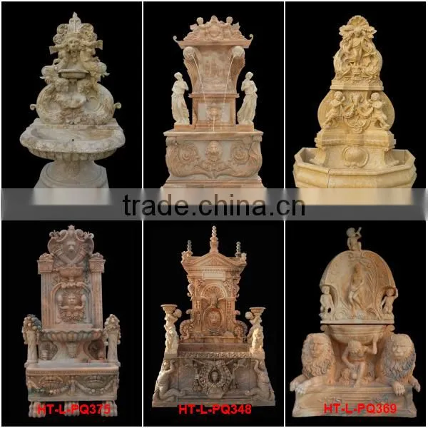 Marble Wall Water Fountain with Lion Head