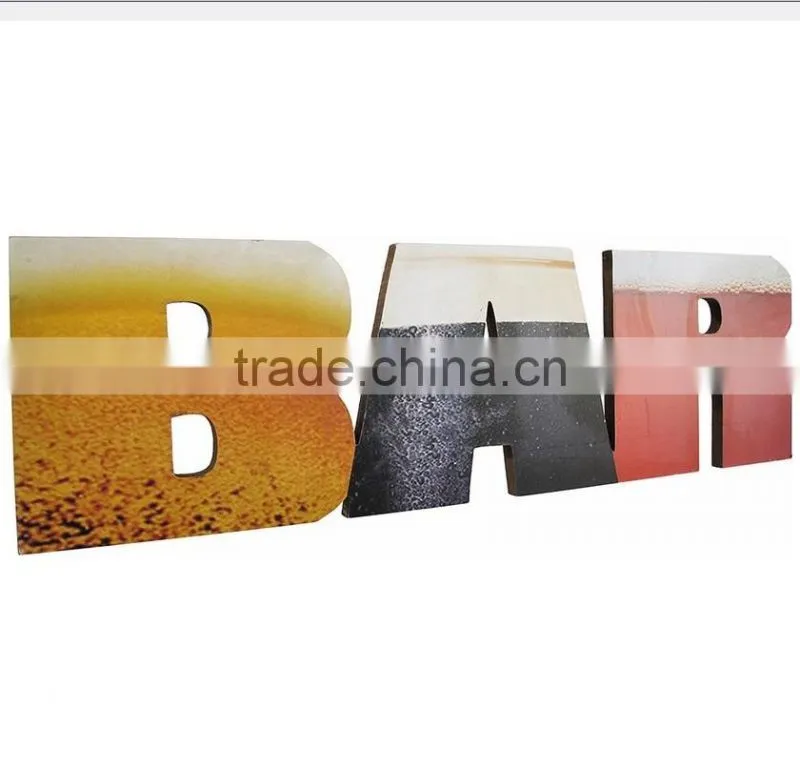 Personalized Pub Sign MDF Sign for Bar UV printing on wood