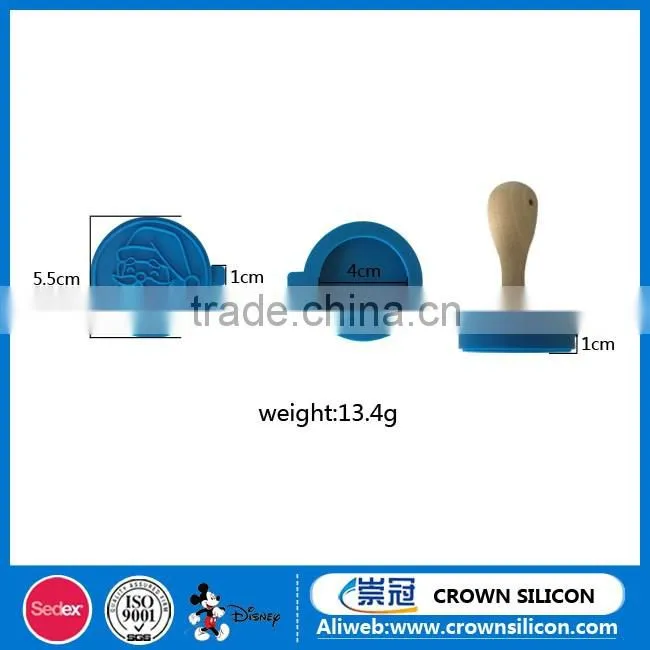 Best Price Christmas Silicone Cookie Biscuit Stamps With Wood Handle