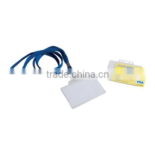 badge holder with clip,promotional PVC badge holder