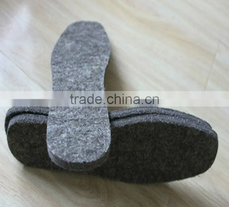 Sheep wool felt insole