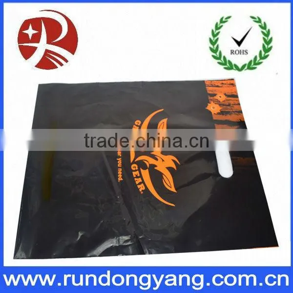 Recyclable patch handle PE plastic shopping carrier bags
