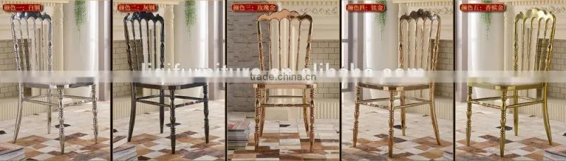 quality polished rose golden stainless steel luxury modern chiavari tiffany chair LQ-SSC001R