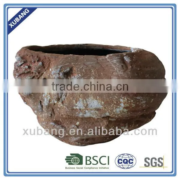 sandstone rock shape flower pots rusty finish planter wholesale planter