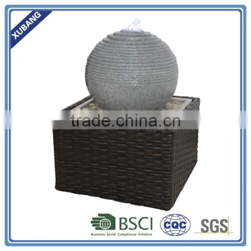 tabletop rolling ball fountain with base