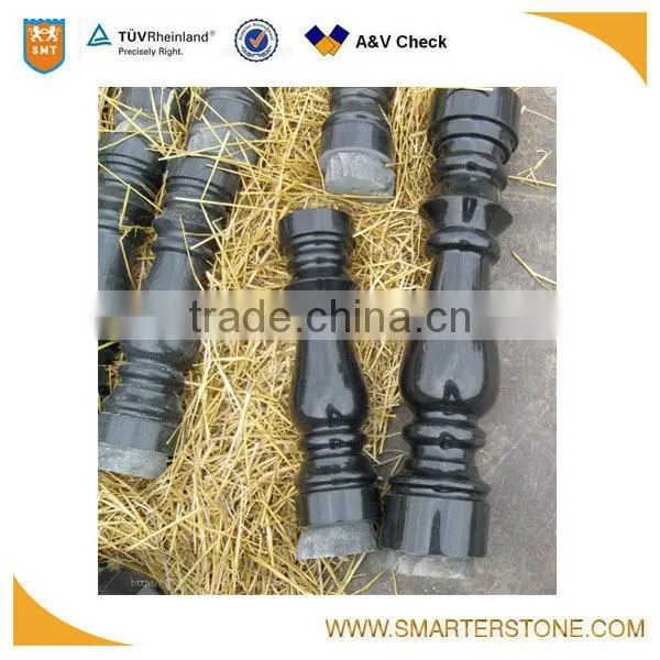 Chinese black granite balustrade design and step stair railings for cheap sale