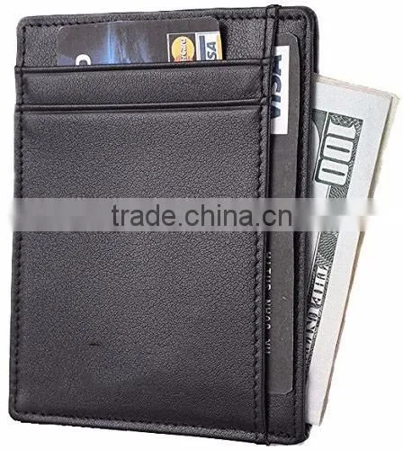 personlized place sim card holder wallet genuine leather credit card holder