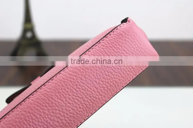 First Genuine leather Bow leather purse makeup Cosmetic Bag shell
