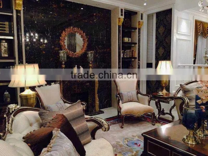 Ornate polyresin decorative framed mirror for indoor use