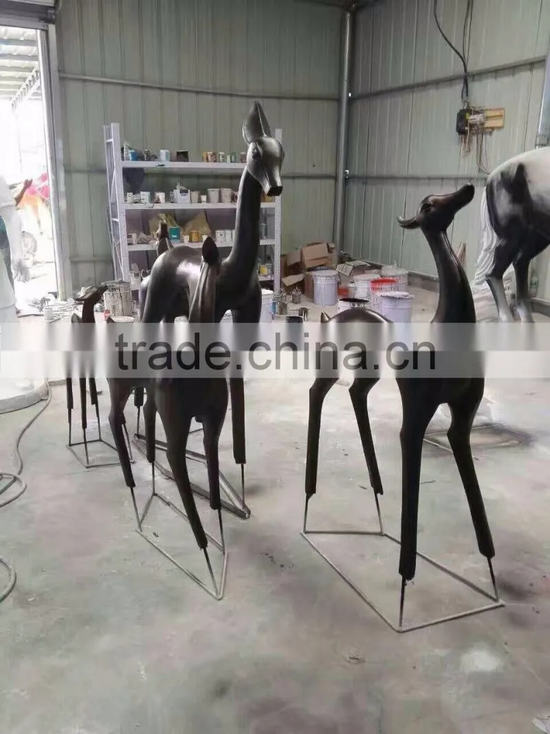 garden decoration resin craft wholesale fiberglass deer statue for sale