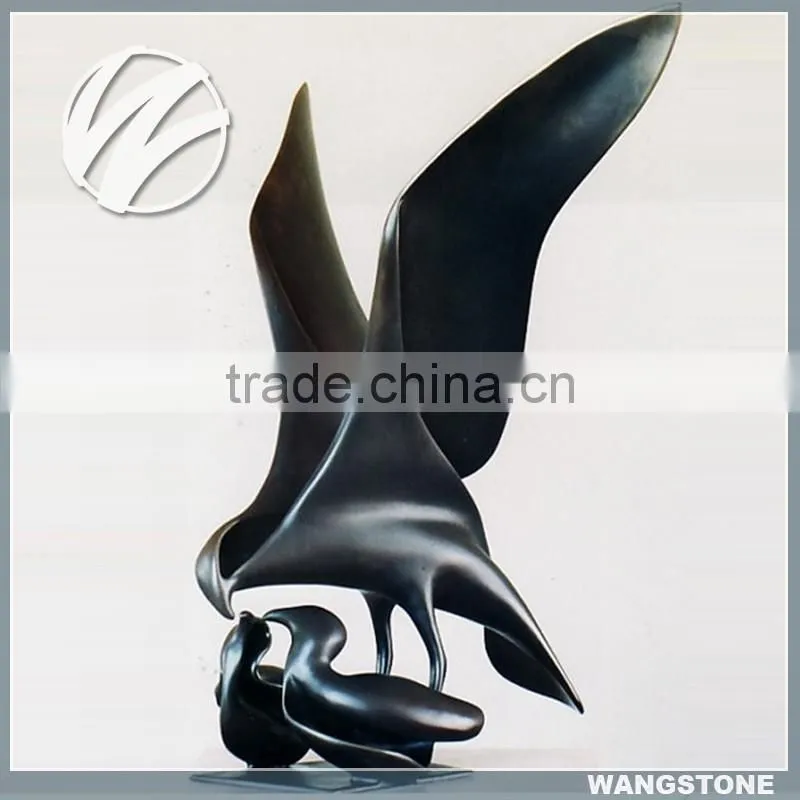 Modern Bronze Sculpture Abstract Shape Interior Decor