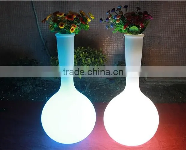 16 colors changing vase led light base with IR remote control