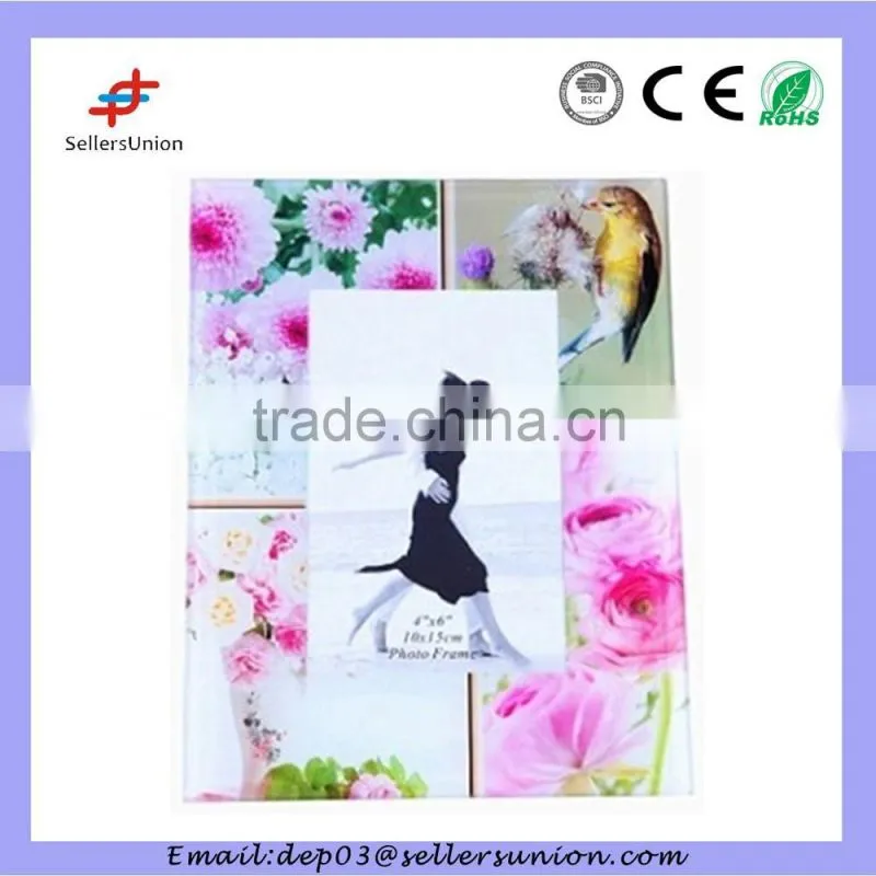 New Design Printed Glass Picture Frame Moulding 6"x8"