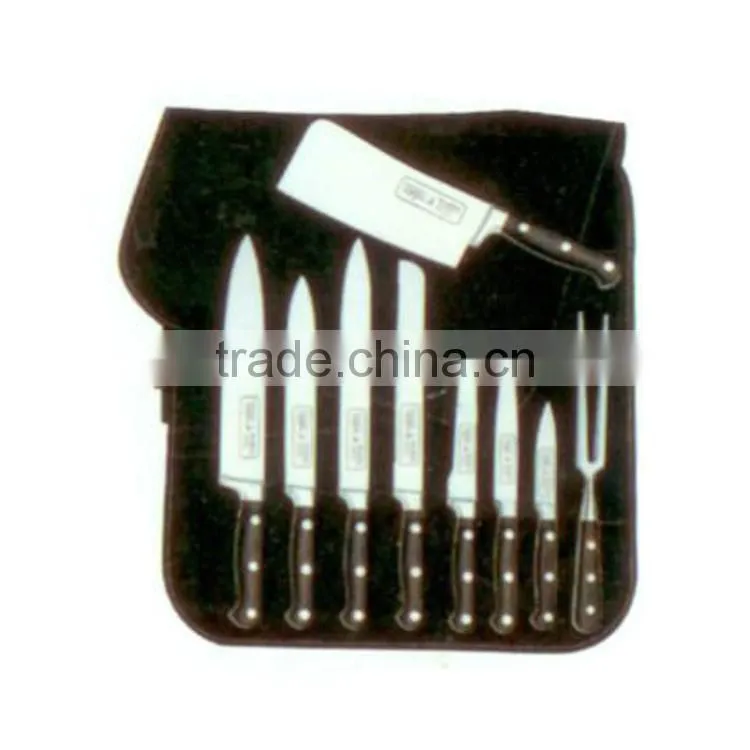 9pcs stainless steel royal kitchen knife set with nylon bag