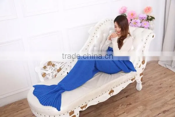 Bulk Wholesale Adult Knitted Mermaid Tail Blanket TV Wearable