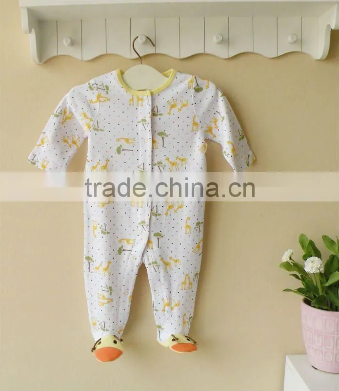 100% cotton baby clothing ,baby romper ,baby romper with feet .