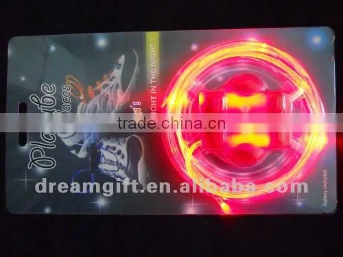 2015 flashing LED shoes laces light in the dark best saling outdoor products (Battery included) cheap price factory price