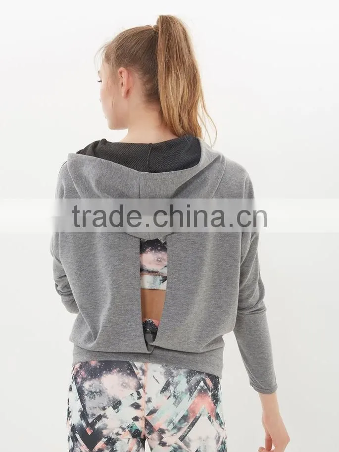Girls splicing color block thick warm autumn winter hoodie