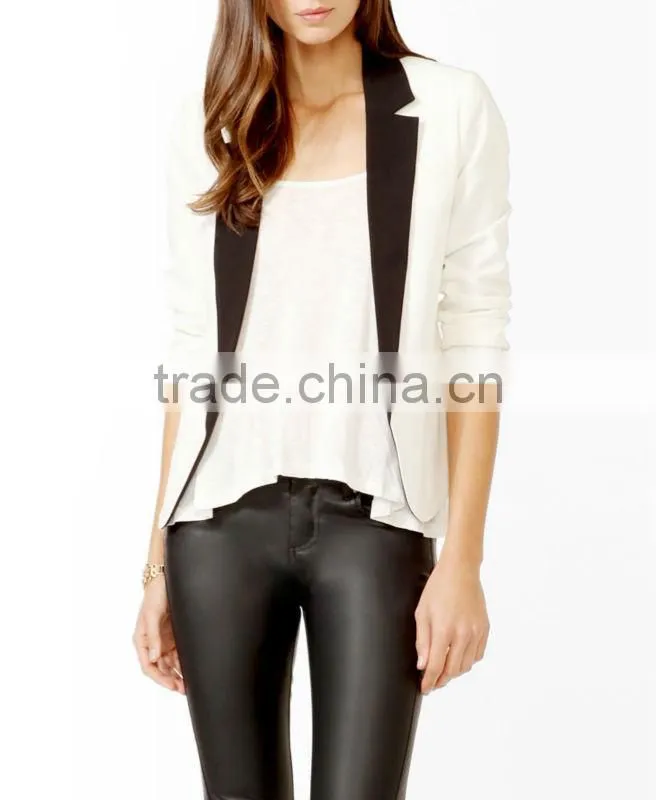 Essential Contrast Lapel Blazer
