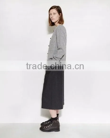 New Design Woolen Knitted Women Sweater Cardigan