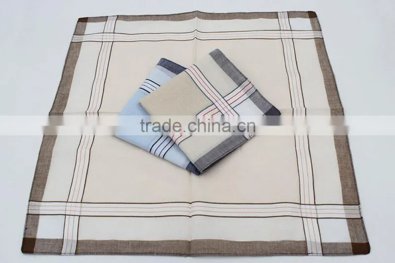 Factory direct hot sale wholesale 100% cotton mens handkerchief