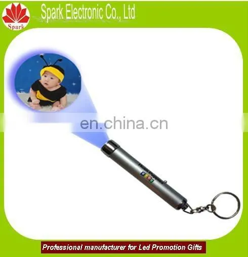 pure metal 3D keychain flashlight led keychain