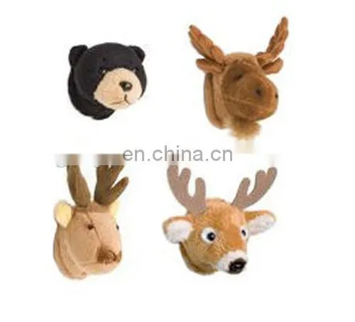 Plush materails Black Bear head Deer head Decoration Animals head