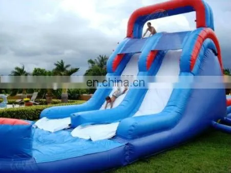 Customized inflatable water slide with pool for summer amusement park