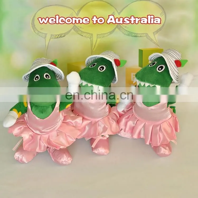custom lovely plush cartoon toys with dress EN71 testing
