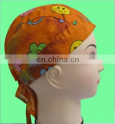 Newest style Stripe Printed Cotton Chef Cap