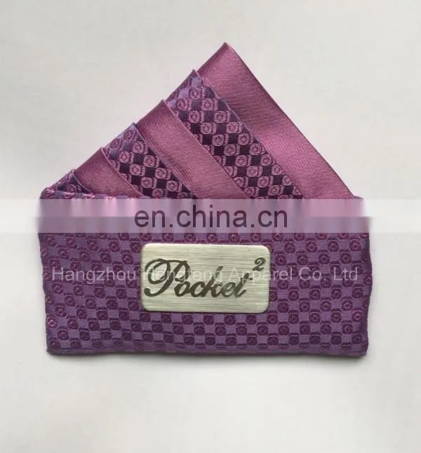 2016 New Launch 100% Silk Pocket Square Custom Design in Gift Box