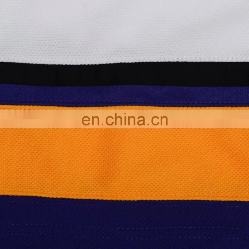 100% polyester customized white embroidery hockey jersey