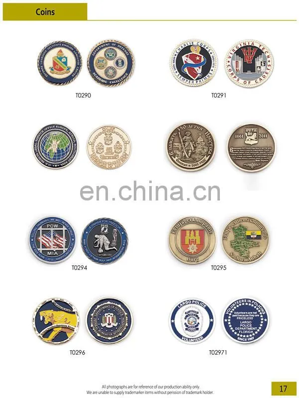 promotional custom metal embellishments for crafts coin