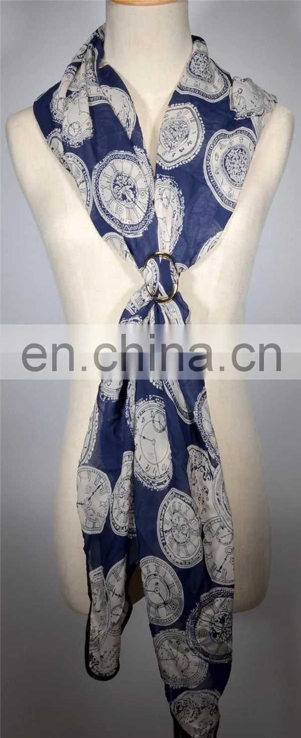 simple design multifunction alloy metal scarf buckle Women Silk Scarf Decorations Brooches Pins Wholesale