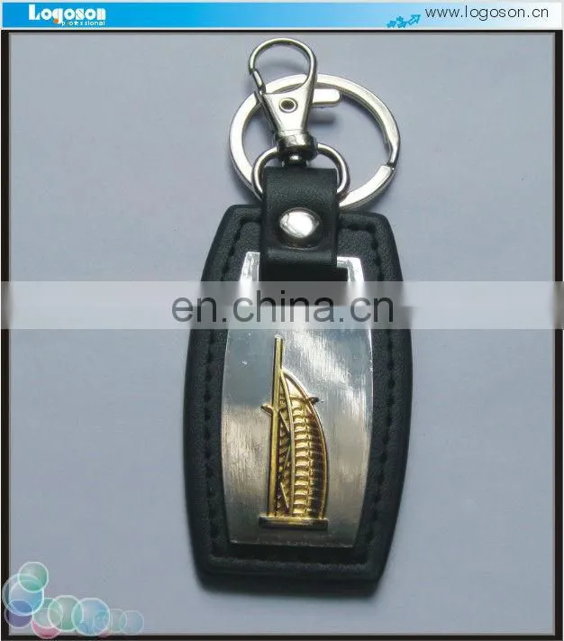 New design handmade keychain red leather key rings