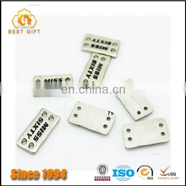 Guangdong Factory Wholesale Custom Cheap Hardware Bag Accessories Gold Letter Logo Plate