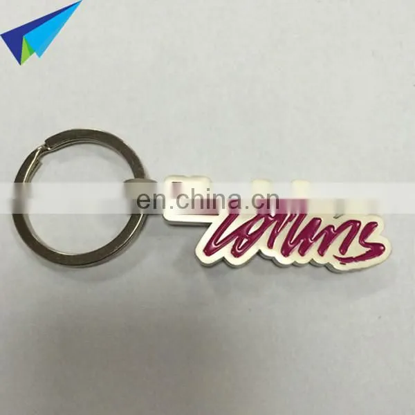 Popular style custom logo metal keychain no minimum order