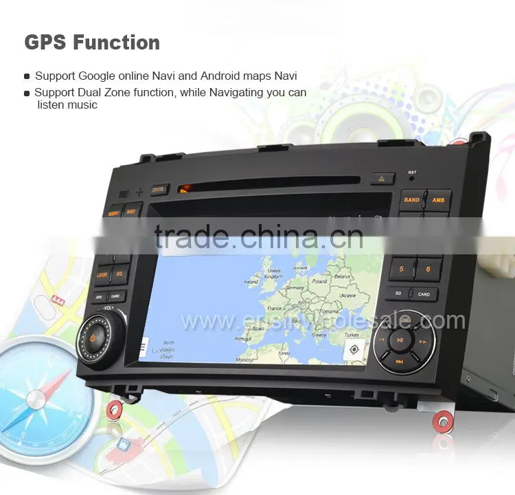 Erisin ES2682B 7" Touch Screen Android 4.4.4 Car Audio GPS Player for W245 W169