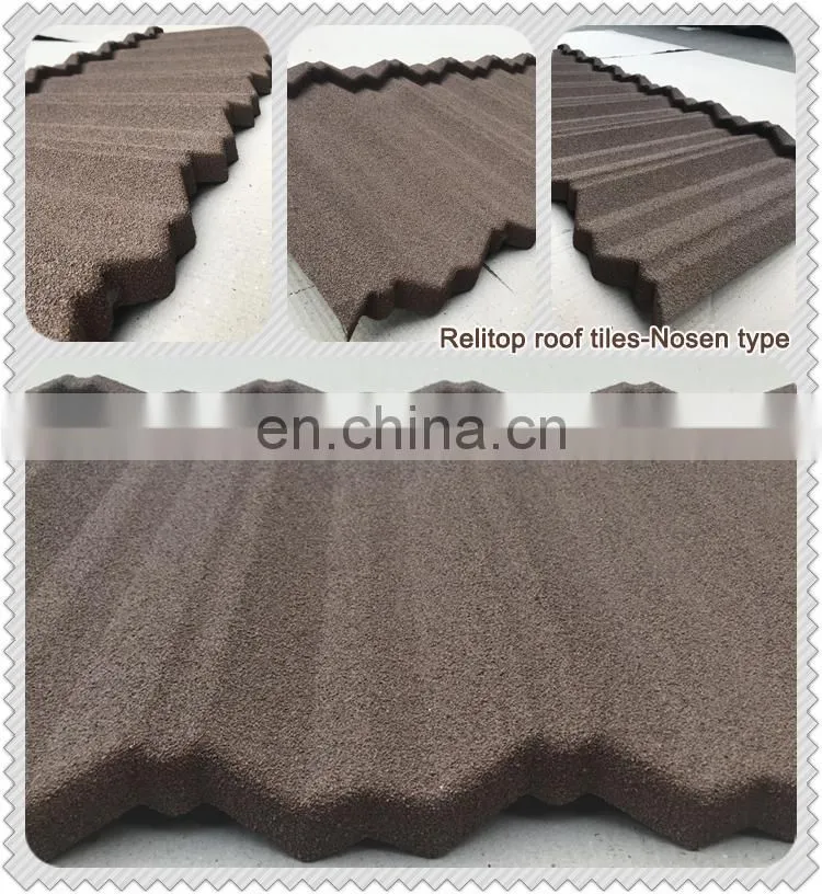 Galvanized Steel Building Material Coloful Stone Coated Metal Roof Tile