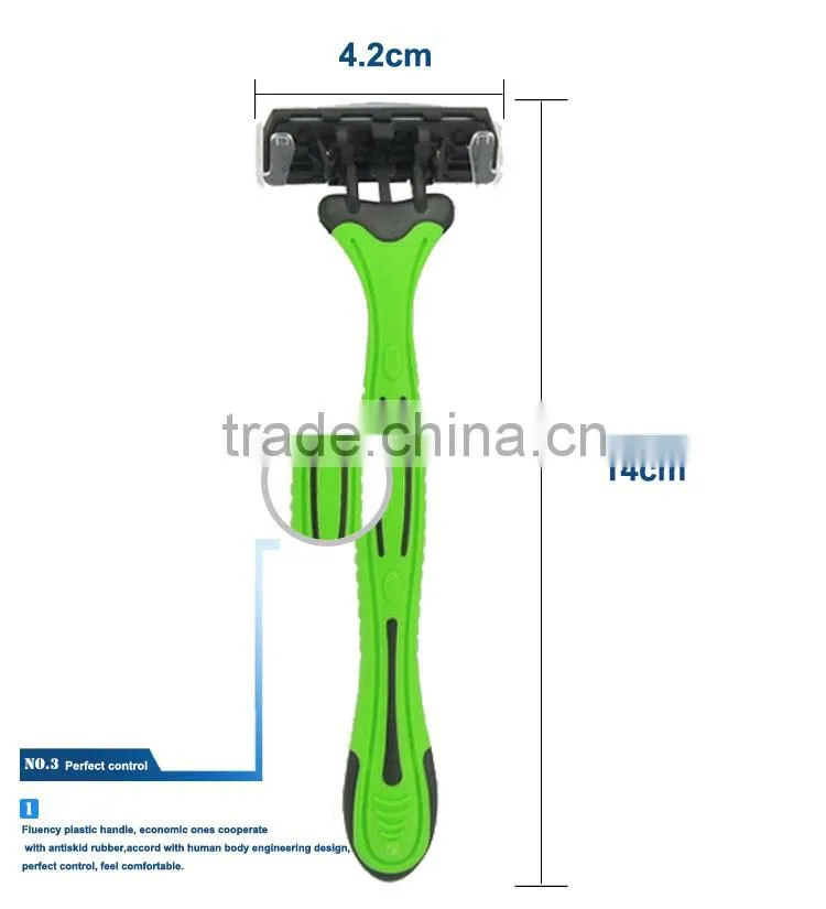 D316L high quality razor triple blade pivoting head disposable razor